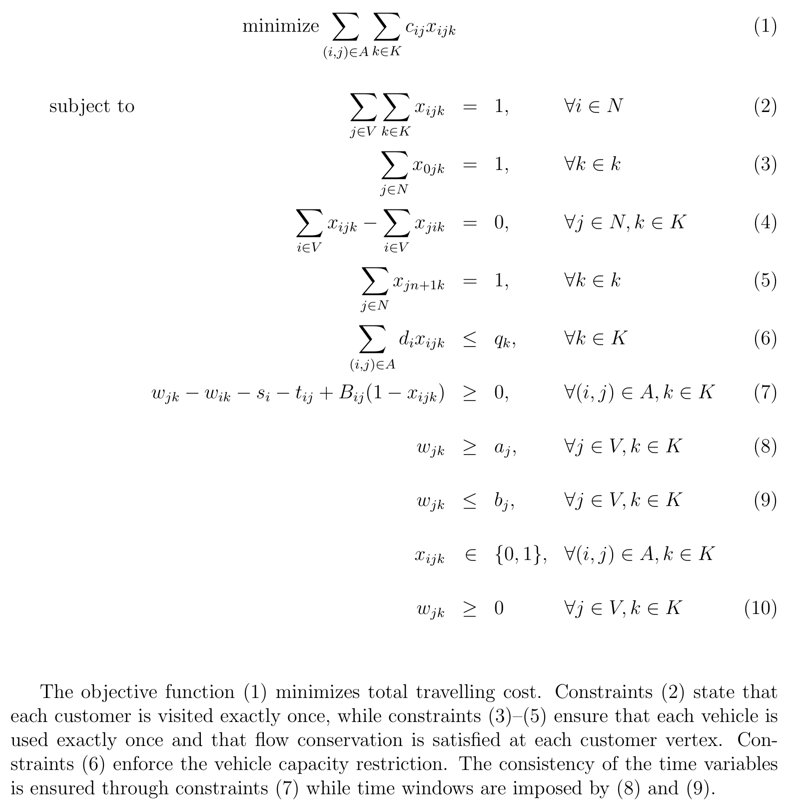 Solving Single Depot Capacitated Vehicle Routing Problem Using Column